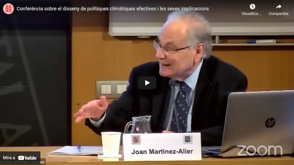 Reviu la conferència “A path to effective climate policy: Implications for Spain and Catalonia” de Jeroen van den Bergh
