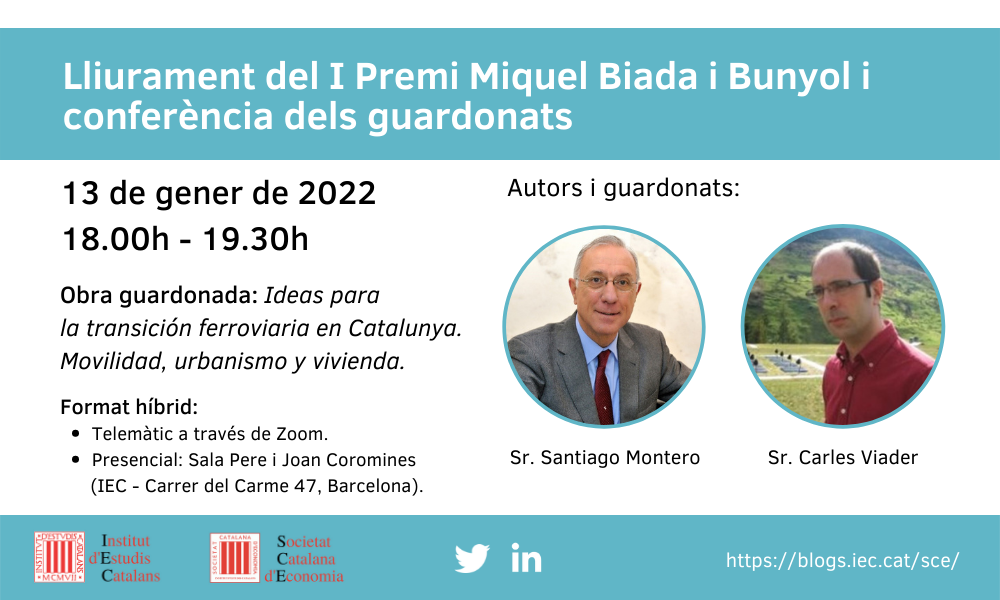 Acte de lliurament del I Premi Miquel Biada i Bunyol